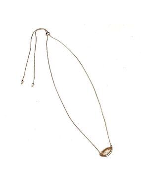 Kendra Scott Meghan Crackle Brown Pearl 14k Gold Plate Adjustable Necklace